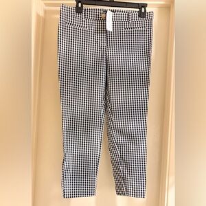 Ann Taylor Black and White Gingham Capris